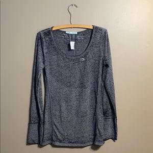 NWT Maurices Long Sleeve Charcoal Tee M